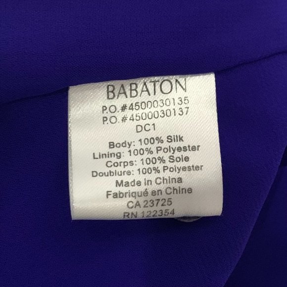 Babaton Benedict Silk Sleeveless Dress Blue XS EUC - Picture 8 of 9